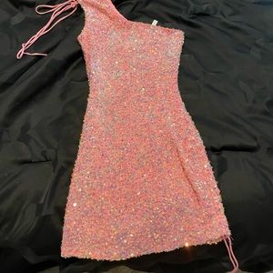 Lucy in the sky pink sequined dress